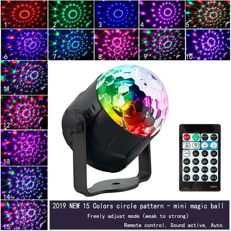 

Dance Lamp Stage Light Strobe Light Fantastic Luminous with Remote Control 100-240V 15 Colors Christmas Decor KTV