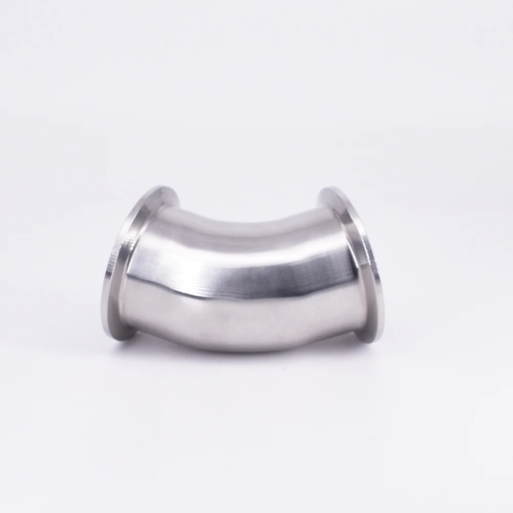 

2" Tri Clamp x 51mm Pipe OD SUS 304 Stainless Steel 45 Degree Elbow Sanitary Fitting Home Brew Beer Wine