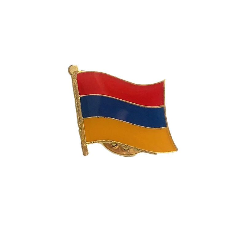 Armenia National Flag Crystal Epoxy Metal Enamel Badge Paint Brooch Souvenir Lapel Pins | Дом и сад