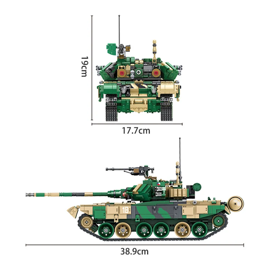 

PANLOS 632005 T-90 Main Battle Tank Set Assembled Modular Building Blocks Bricks Model Children's Educational Boy Toy Gift