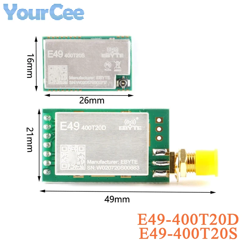 Модуль беспроводной 400T20S 400T20D 433 470 МГц RF Wifi UART 20dBm SX1278 LoRa радиочастотный GFSK | Интегральные схемы -32852045162