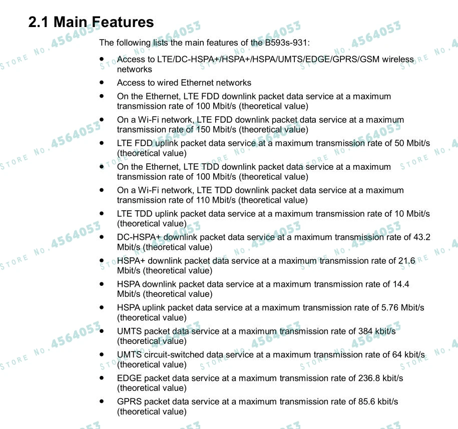 Huawei B593 B593s-931 4G LTE CPE промышленный Wi-Fi роутер