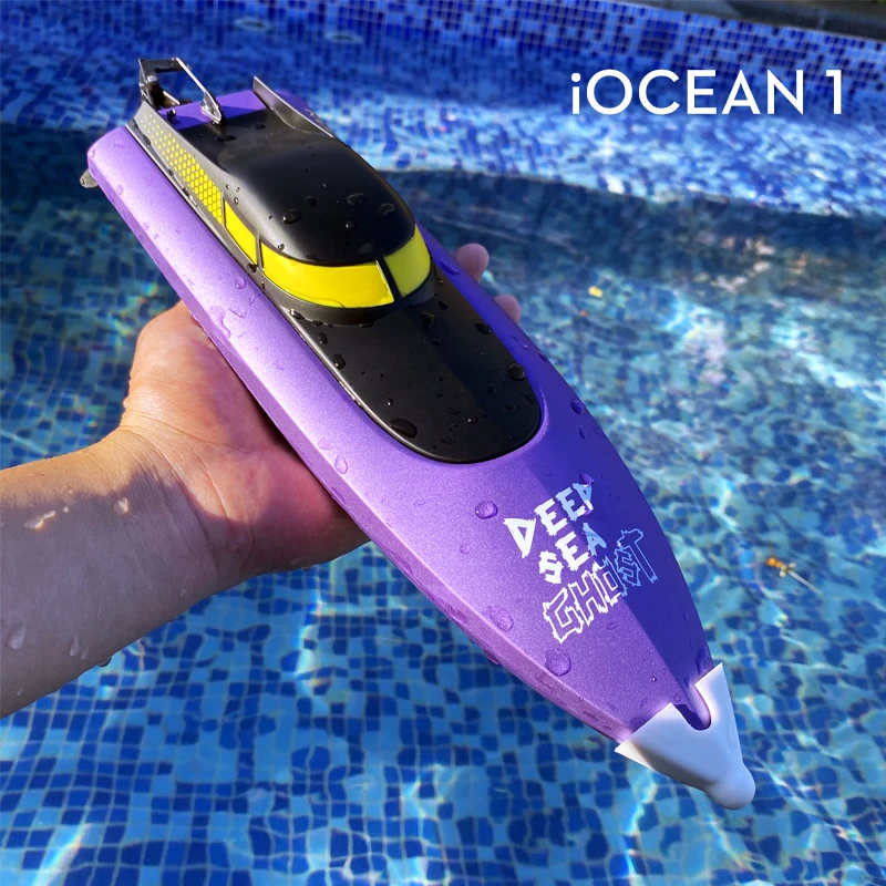 

2021 New HR iOCEAN 1 Electric RC Motorboat Toys High Speed Remote Control Boat Long Endurance Rowing Model Boat Gift For Kids
