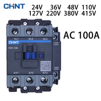 chint nxc 100 contactor 100a ac 24v 36v 48v 110v 127v 220v 380v 415v 1 open and 1 close auxiliary contact