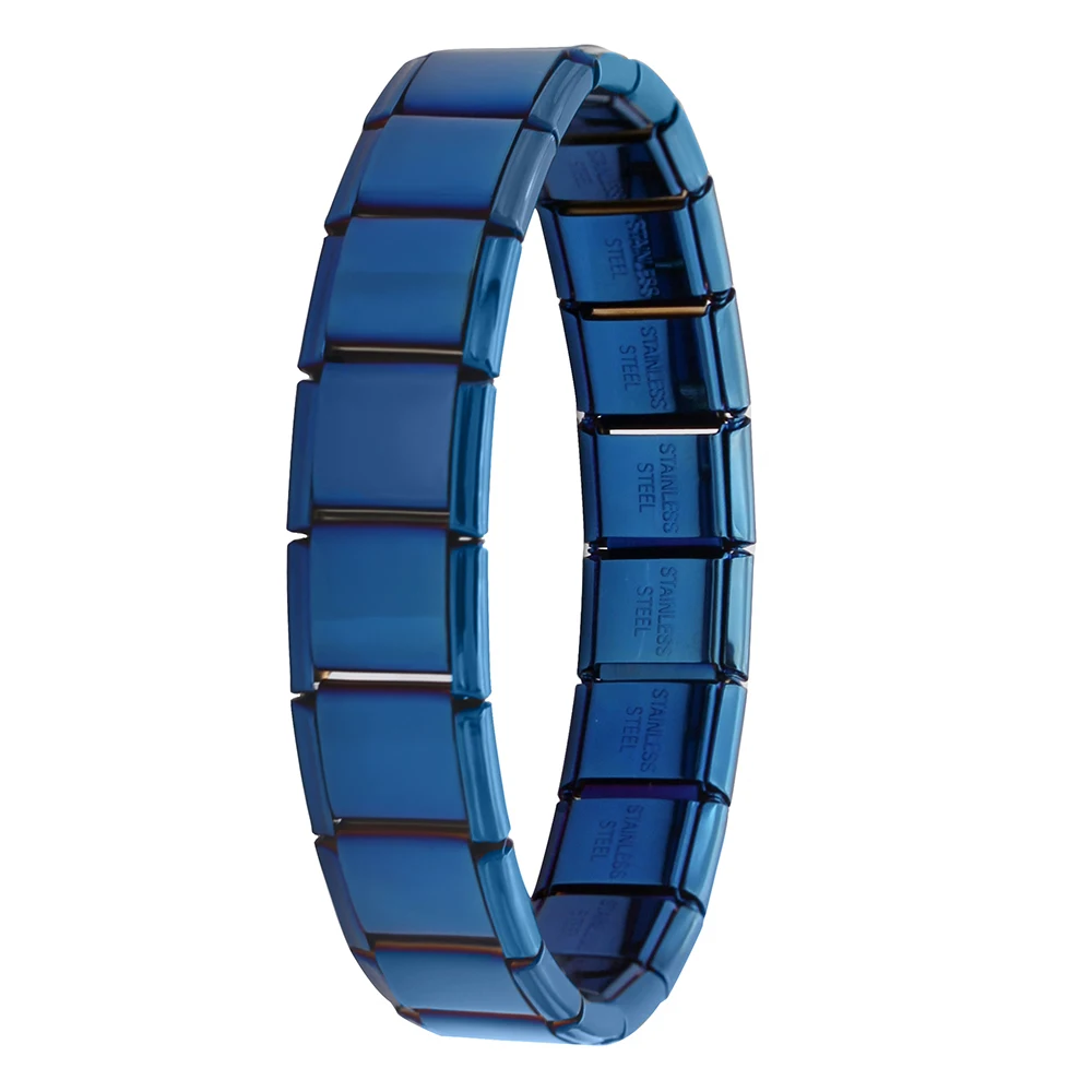 Blue Bracelet Hapiship, новинка, мужская мода,, Маргаритка, китайский характер, шарм, подходит для 13 мм, браслет, серебро, нержавеющая сталь, изготовление ювелирных изделий, DJ172 - Окраска металла: Blue Bracelet