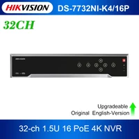 original hikvision nvr 32ch 16ch poe ds 7732ni k416p 1 5u 4k supports decoding h 265h 265h 264h 264 video formats