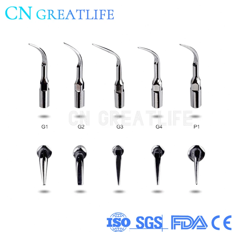 

Dentistry Instrument Handpiece G1 G2 G3 G4 G5 5Pcs/Pack Dental Ultrasonic Scaler Tip EMS Woodpecker Scaling Tips