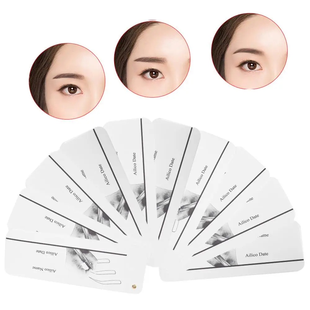 10 Pcs Classic Tattoo Eyebrow Practice Card Reusable Plate Latex Skin Permanent Makeup Training | Красота и здоровье