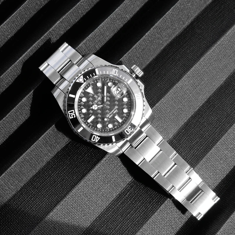 Часы Cronos Мужские автоматические из нержавеющей стали и углеродного волокна с