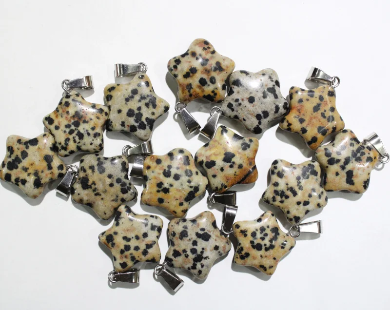 Оптовая продажа 24 шт. подвеска из натурального камня авантюрин пентаграмма