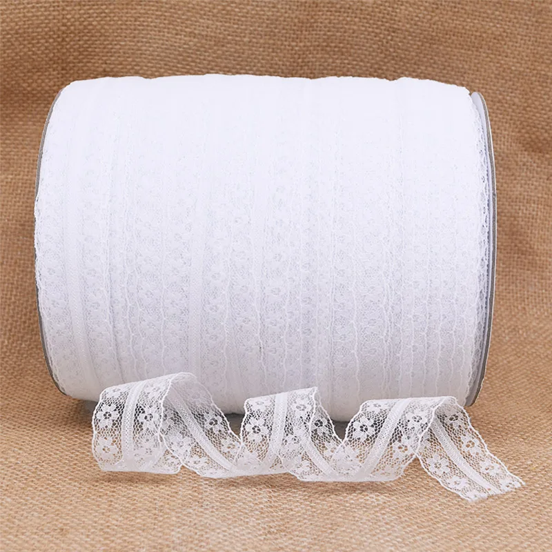 

10 Yards White Lace Trim Polyester Embroidered Lace Ribbon DIY Bowknot Crafts Sewing Fabric for Clothing Accessories Trimmings