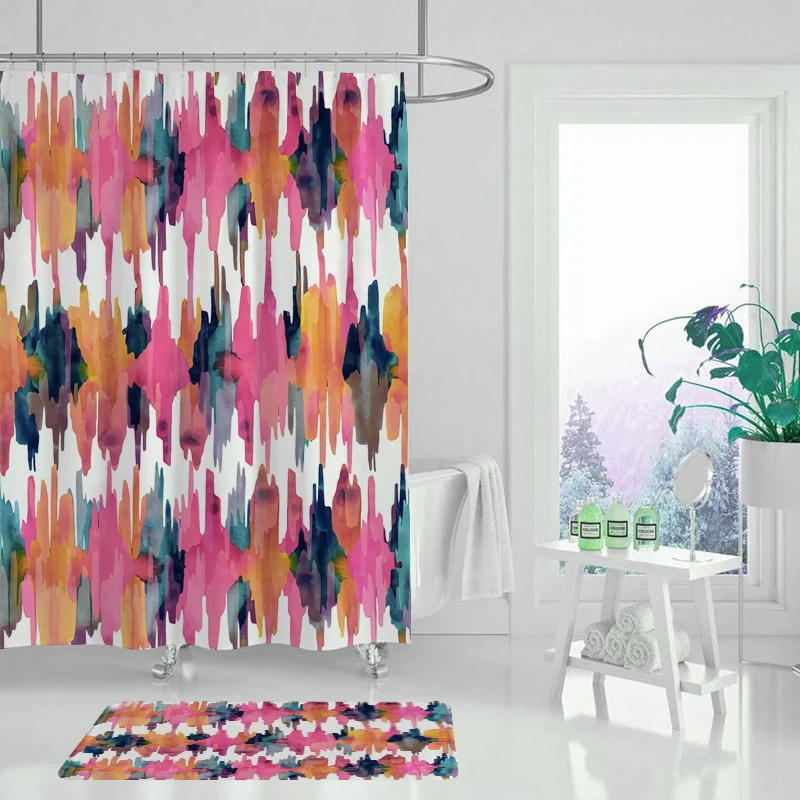 Тропические растения занавеска для душа Водонепроницаемая s ванная комната