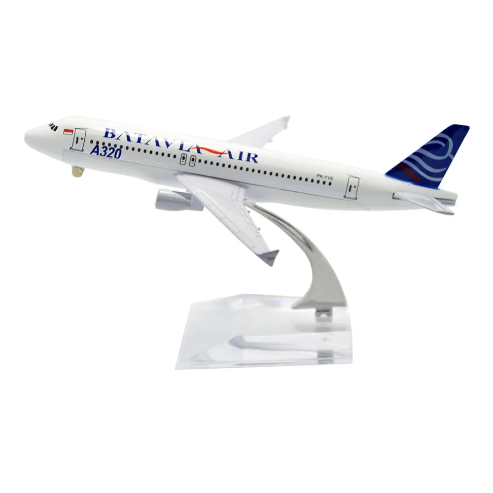 Династия Тан (TM) 1:400 16 см воздушный автобус A320 Batavia воздушная металлическая модель