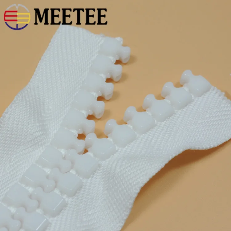 Meetee 20#50/100 см застежка-молния смолаы+ 1 шт. слайдер с открытым концом Двусторонняя головка экстра большие зубы на открытом воздухе палатки украшение для рюкзака AP653