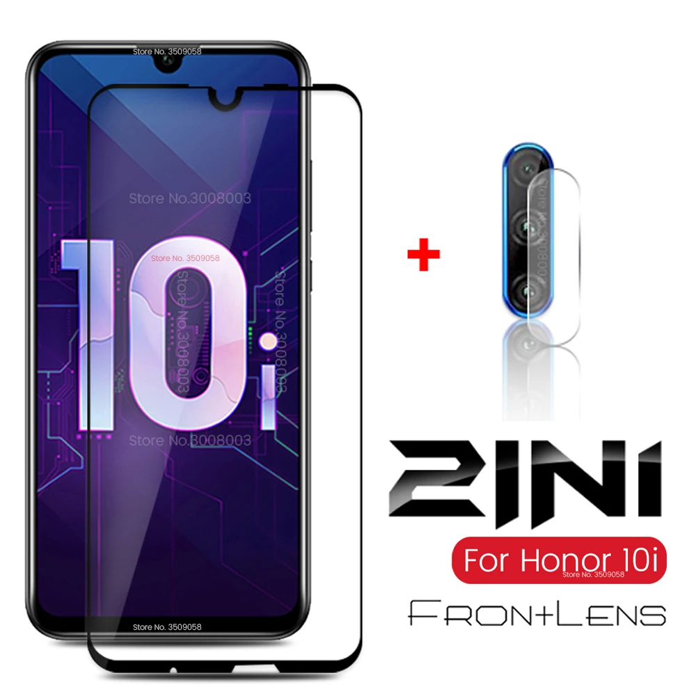 Стеклянная камера 2 в 1 защитная пленка для экрана honor 10i 10 lite светильник i i10