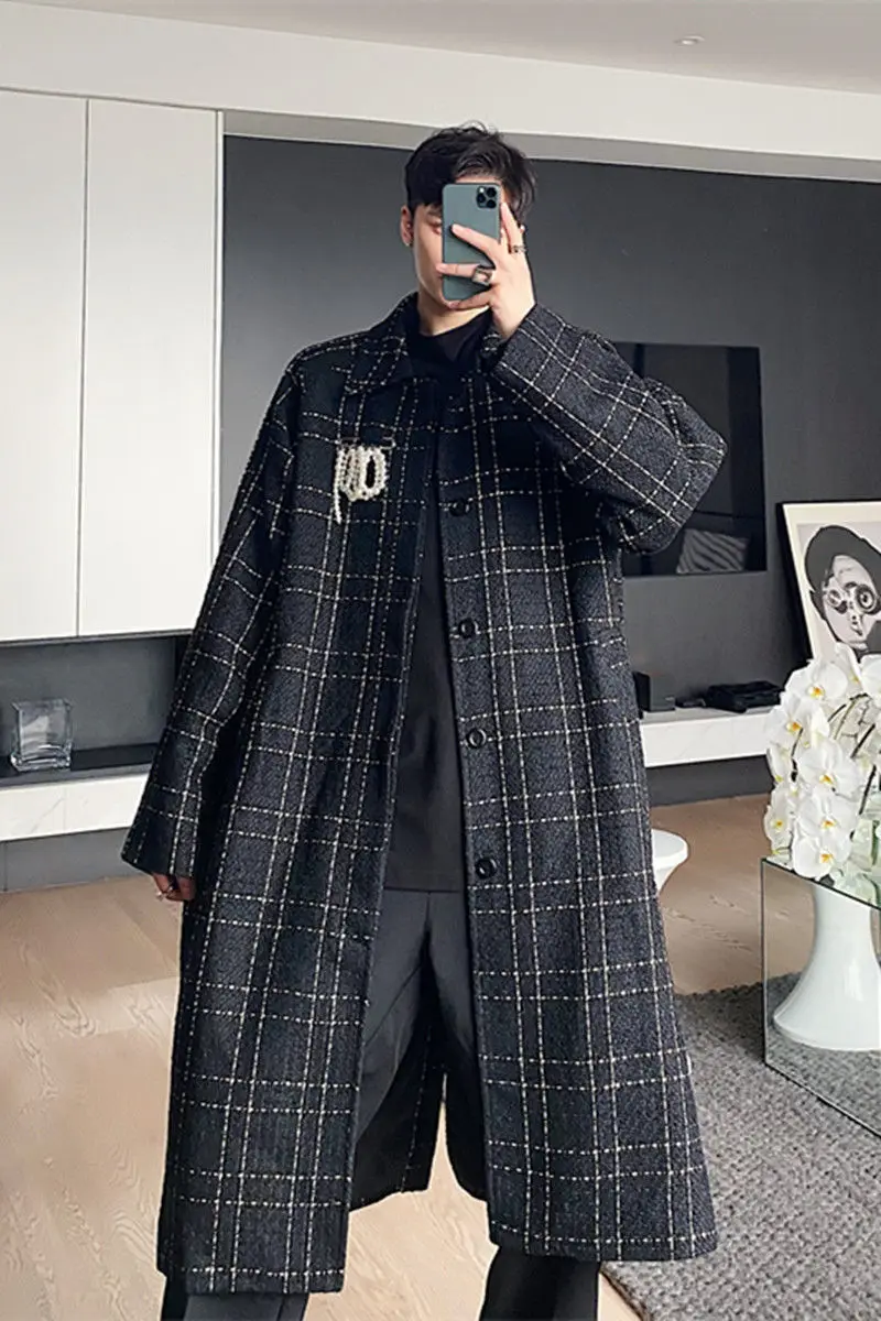 

Men's coat 2020 autumn new slim solid color versatile medium long sleeve coat casual fashion personality youth men's wear