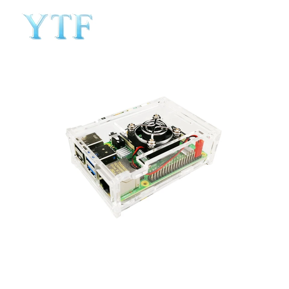 Акриловый чехол Raspberry Pi 4B с вентилятором|Аксессуары для демонстрационных