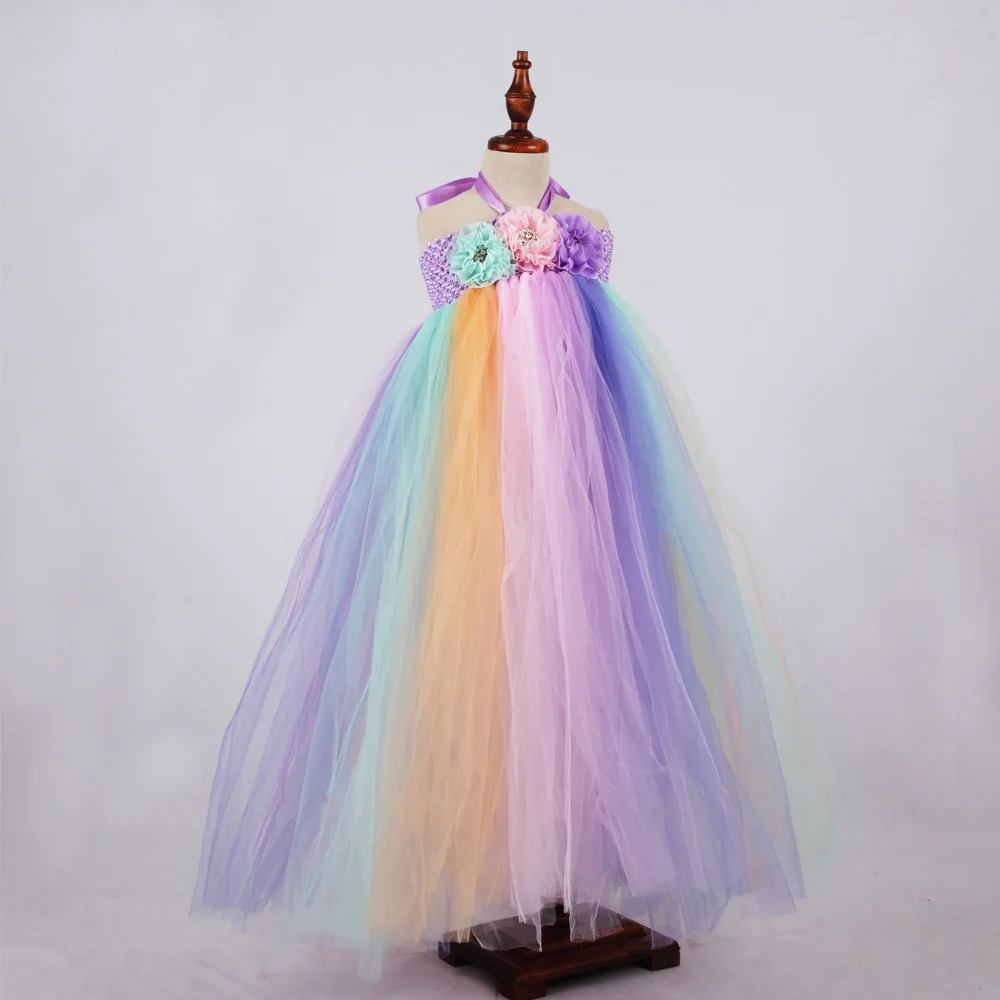 

Детское платье-пачка с цветочным рисунком для девочек