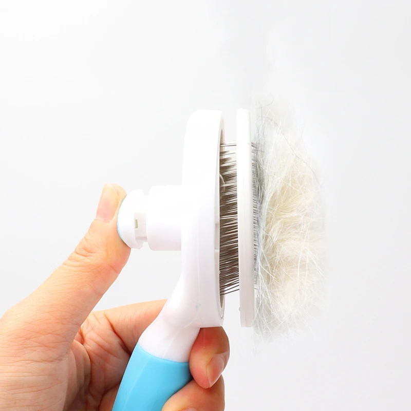 

Pet Comb Hair Remover Trimmer Gilling Brush Pet Comb For Dog Cat Hair Removal Cleaning Non-slip Pet Comb Trimmer Grooming Tool