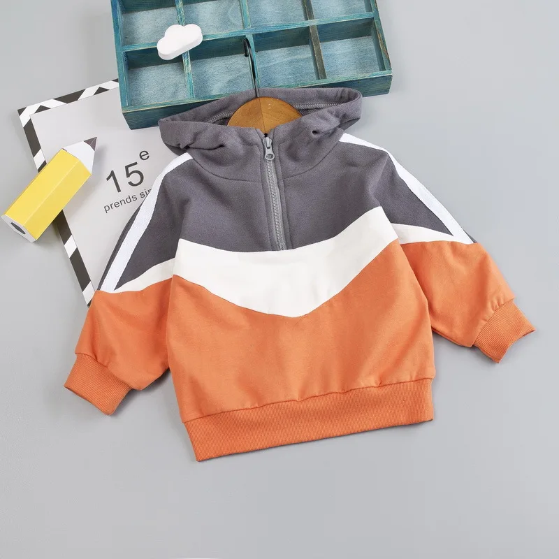 orange 2 Новые детские толстовки осенняя одежда толстовки для активных мальчиков и девочек на молнии - Цвет: orange 2