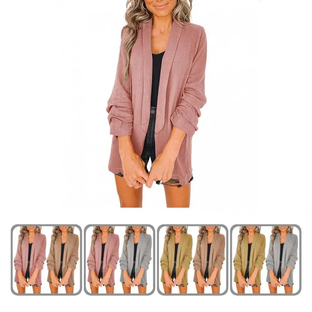 

Outerwear Fabulous Fade-less Women Coat Lapel Women Coat Loose for Home