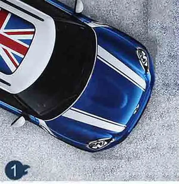 Color 1 Капот полосы наклейки для автомобиля-Стайлинг для MINI Cooper S земляк Clubman Paceman R56 R60 R61 F54 F55 F56 аксессуары - Название цвета: Color 1