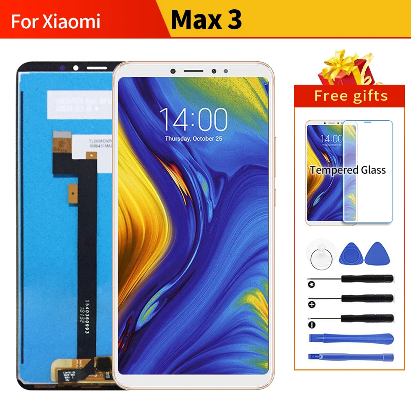 Для Xiaomi mi Max 3 ЖК-дисплей Сенсорная панель экран с рамкой mi Max3 ЖК-дигитайзер сборка Замена max3 pantalla