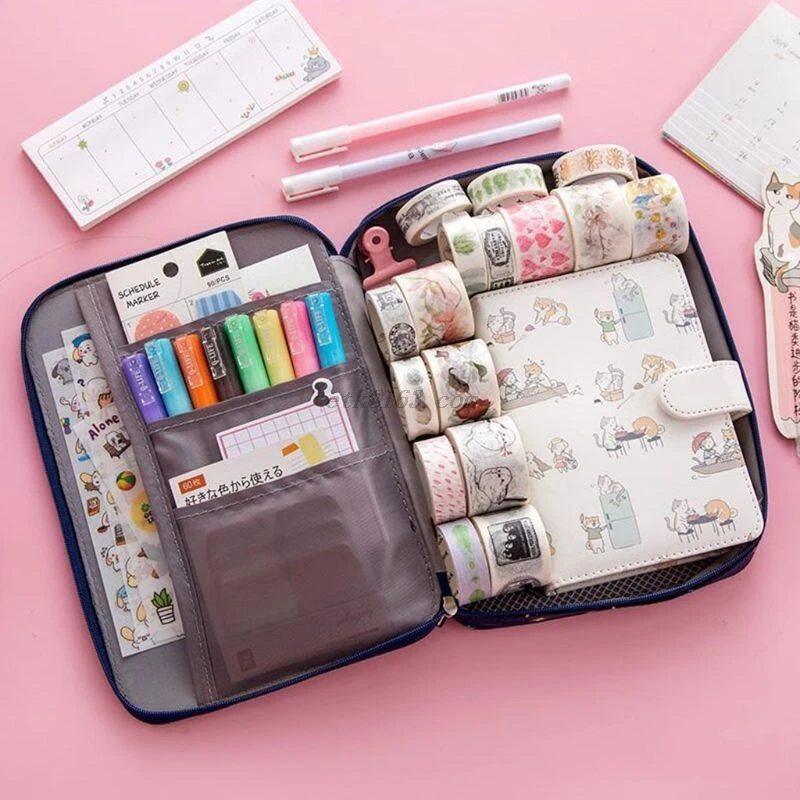 Корейский Многофункциональный холщовый чехол для карандашей большая емкость