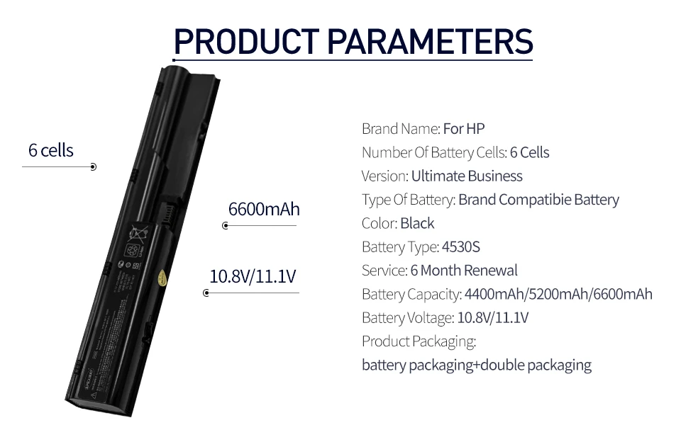 Аккумулятор Apexway для hp ProBook 4530s 4540s 4535s 4330s 4331s 4430s 4431s 4435s 4436s 633733-151 633733-1A1 633733-321 633805-001