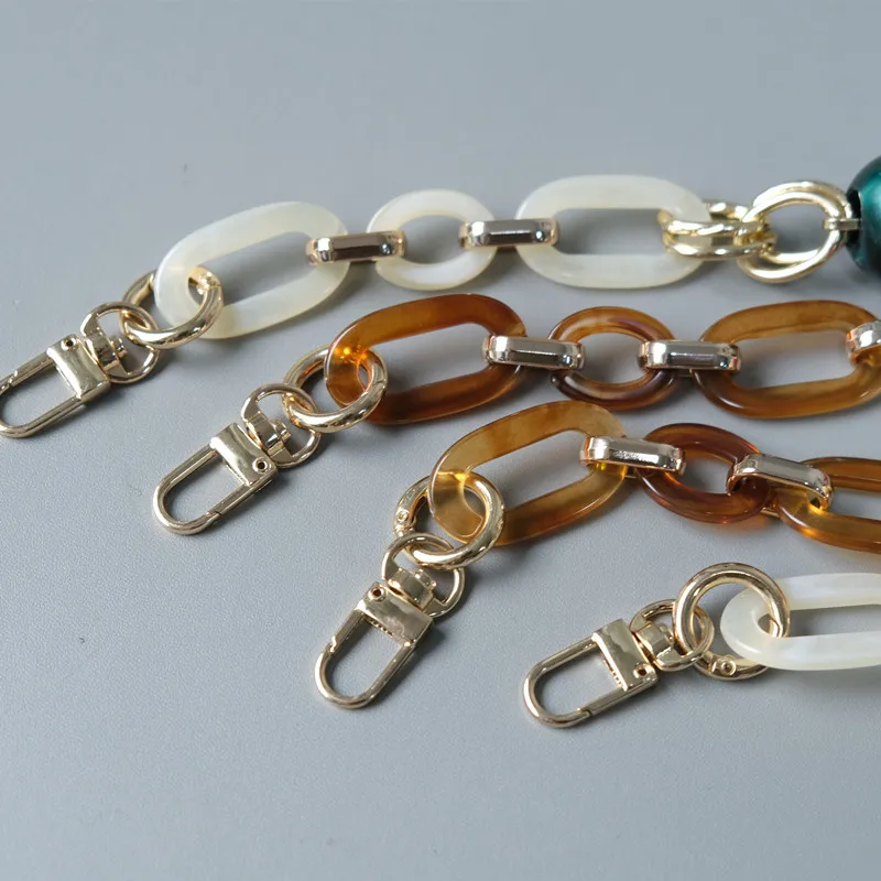 Acrylic Resin Woman Bag Handles 43cm Luxury Handcrafted Wristband Women Handb ag Strap Replacement Bag Handle Circlet Bag Belts