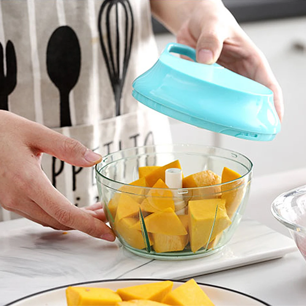 Xyj Manual Food Chopper Mixer Processor Pull String Vegetable Fruits Nuts Onions Hand Mincer Blender | Дом и сад