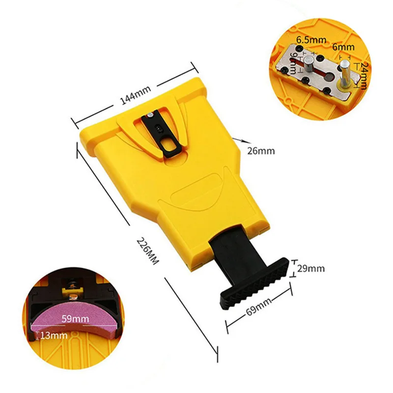 Быстрая точилка для бензопилы с маленьким точильным камнем деревообработки 14-20