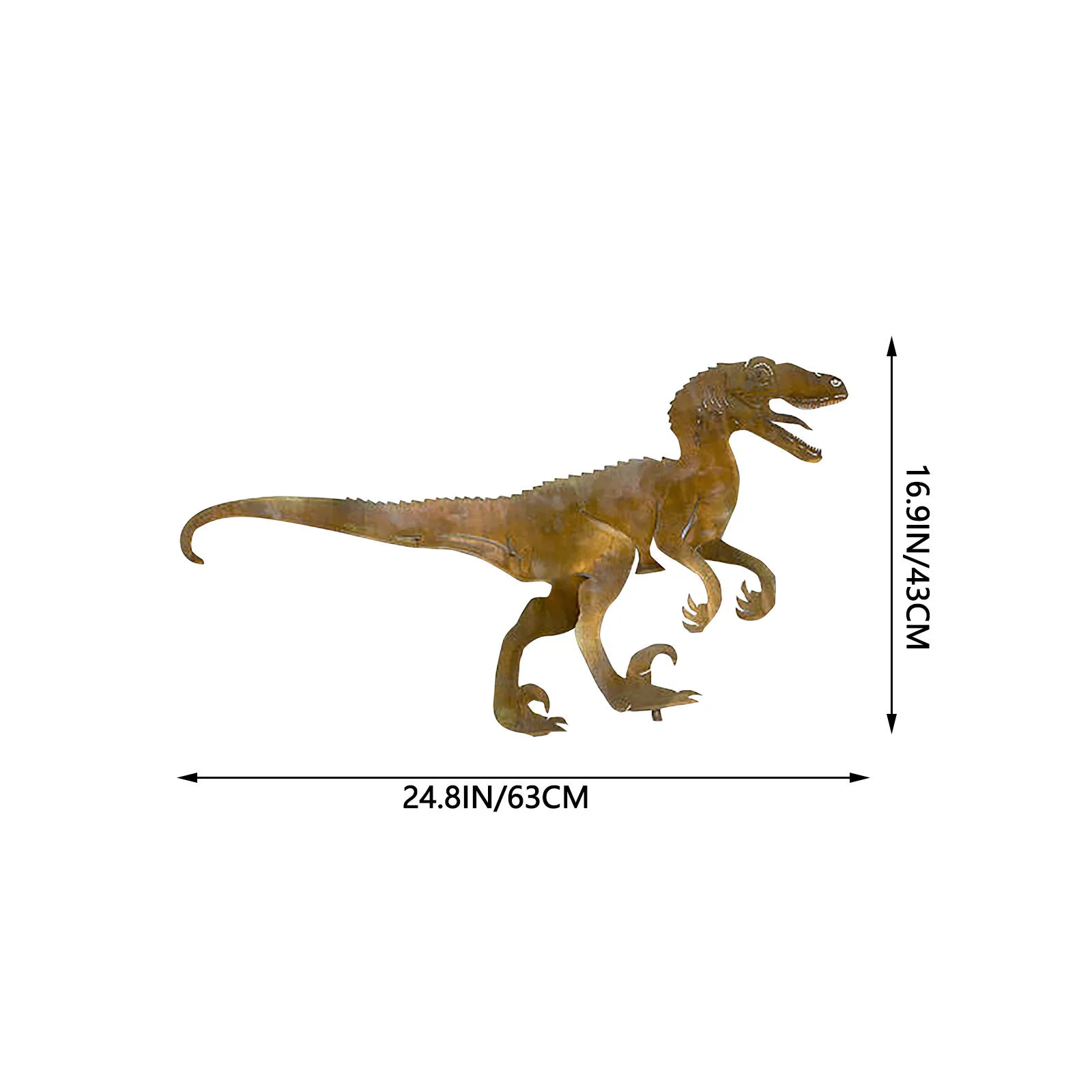 1 шт. декоративный художественный силуэт в форме динозавра металлический контур