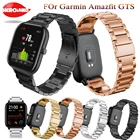 Классический спортивный ремешок для часов Huami Amazfit GTS, ремешок для Samsung Galaxy Watch 42 мм, металлический браслет, браслет из нержавеющей стали