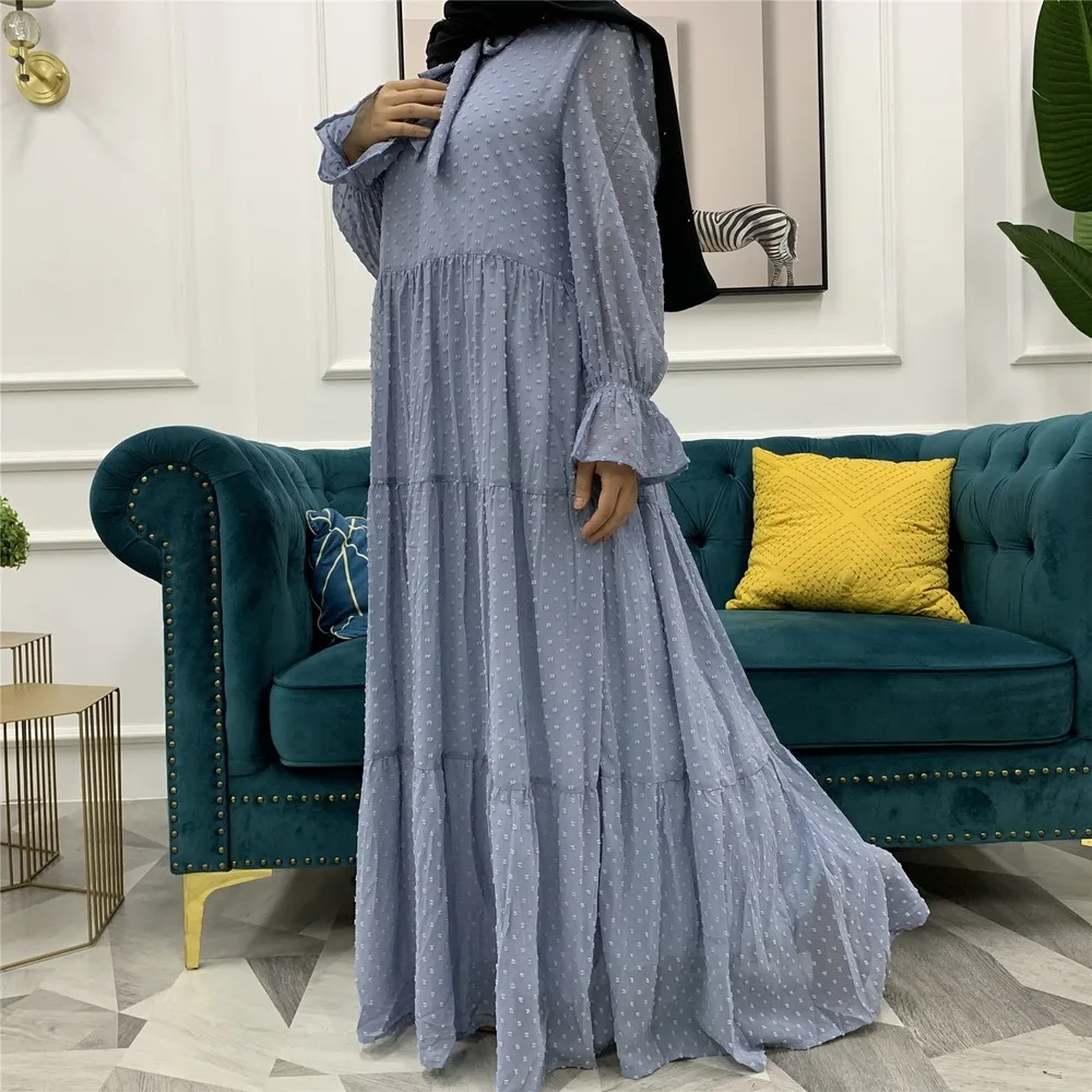 

Fashion Dubai Modest Abaya Robe Muslim for Women Kaftan Velvet Islamic Clothing Elegant Chiffon Femme Turkey Maxi Dresses