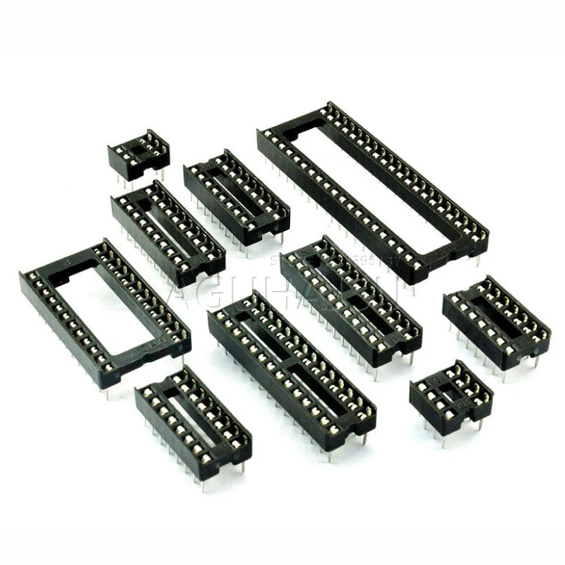 

10 шт. ИС розетки DIP6 DIP8 DIP14 DIP16 DIP18 DIP20 DIP28 DIP40 контакты разъем DIP-розетка 6 8 14 16 18 20 24 28 40 контактов molewei