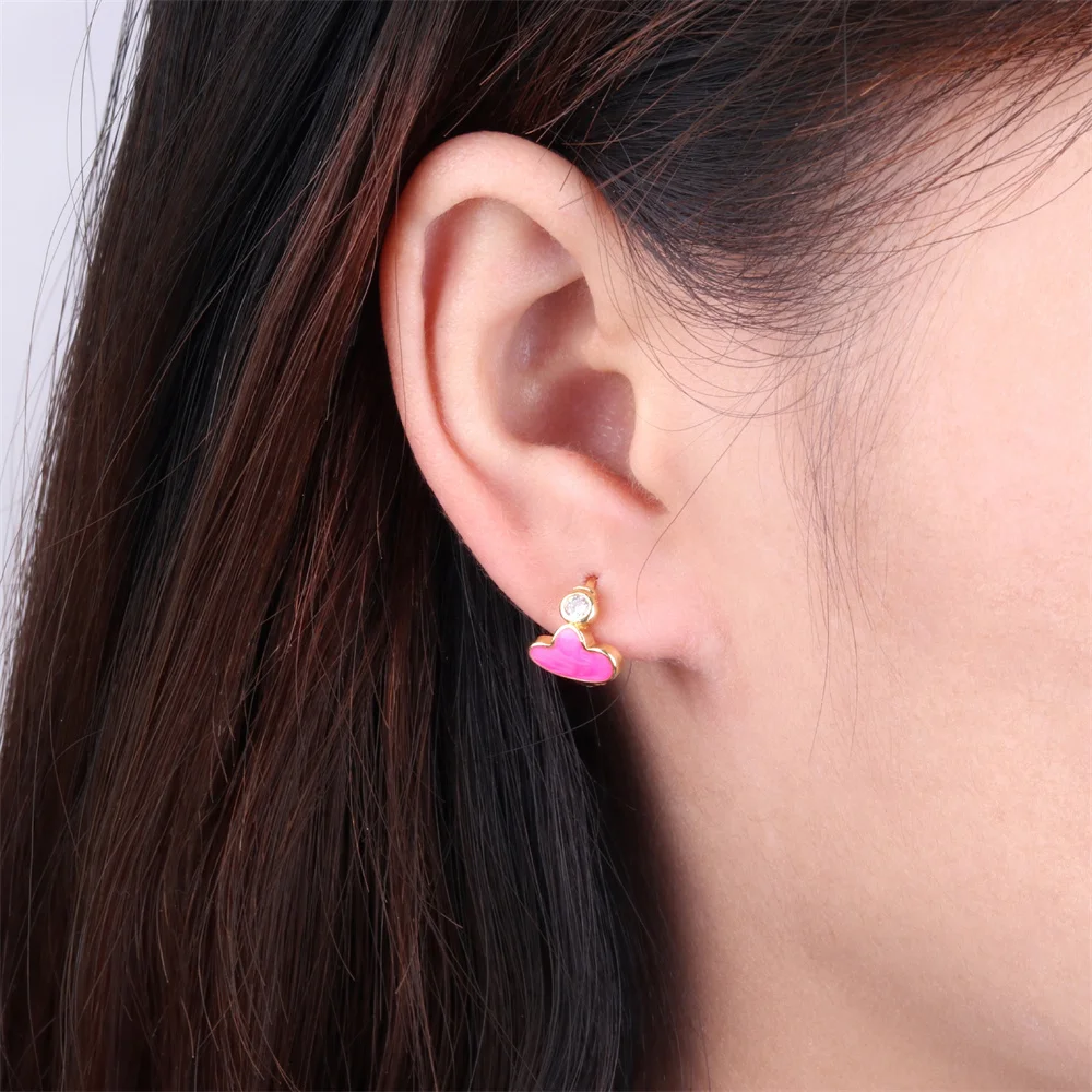 

Новые стильные цветные серьги в виде облака для женщин с фианитом для девушек на день рождения, ювелирные изделия для вечерние, подарки