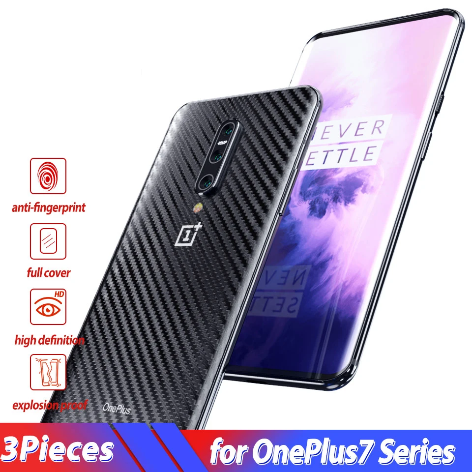 Защитная пленка для Oneplus 7 7T pro углеродное волокно защитная наклейка 1 + задняя