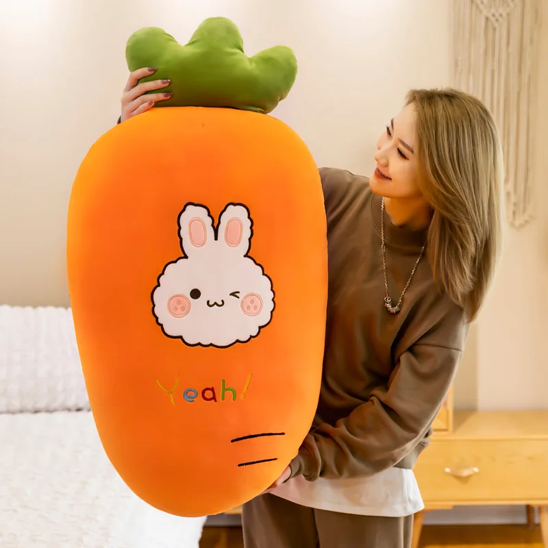 

Carrot Plush Toy Doll Soft Down Cotton Pillow Vegetable Waist Nap Pillow Girl’s Day Gift Children’s Plush Toy