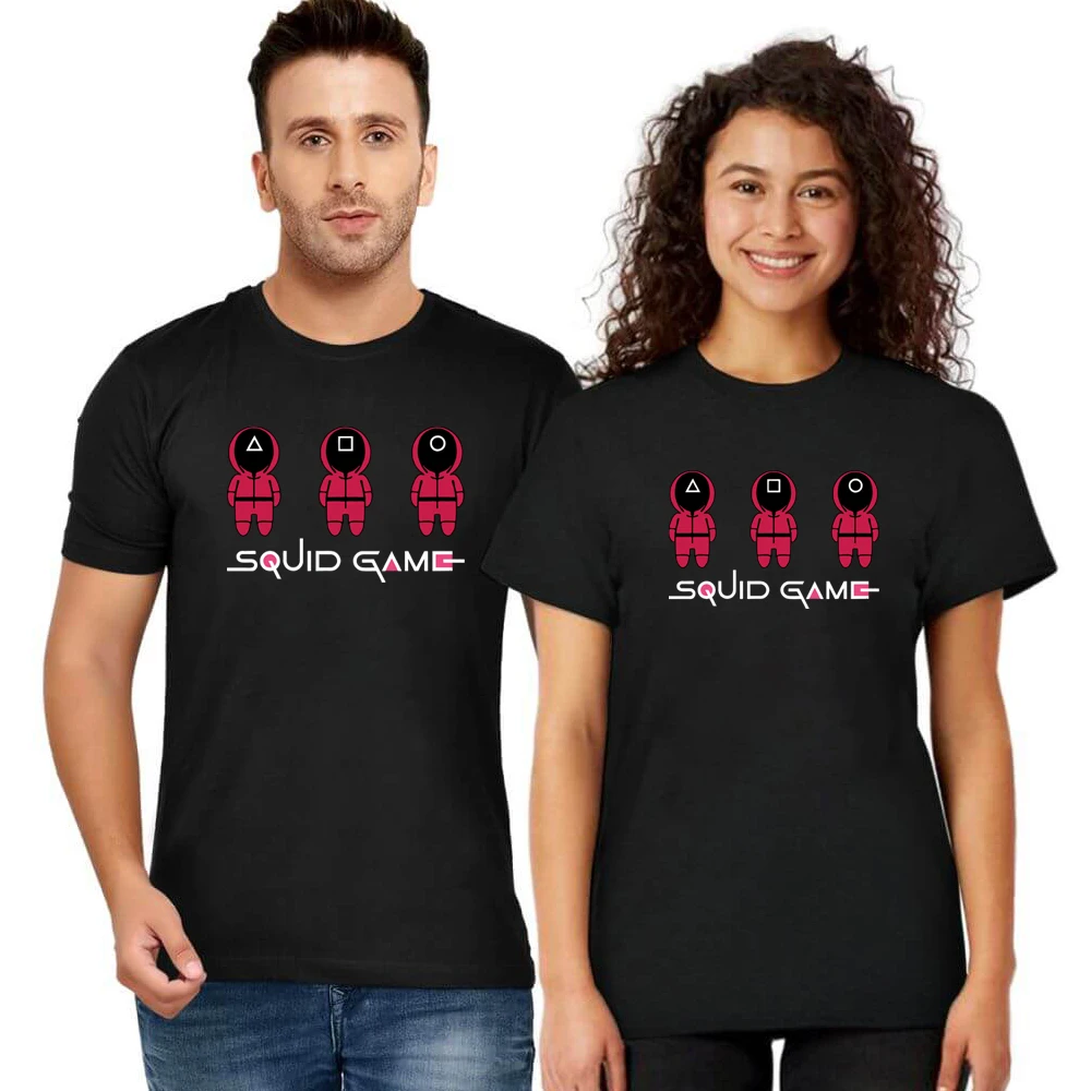 

Korea Squid Game Cartoon Women Men T-shirt Unisex Short Sleeve Summer Graphic O-Neck Tees Tops Camisetas De Mujer Harajuku