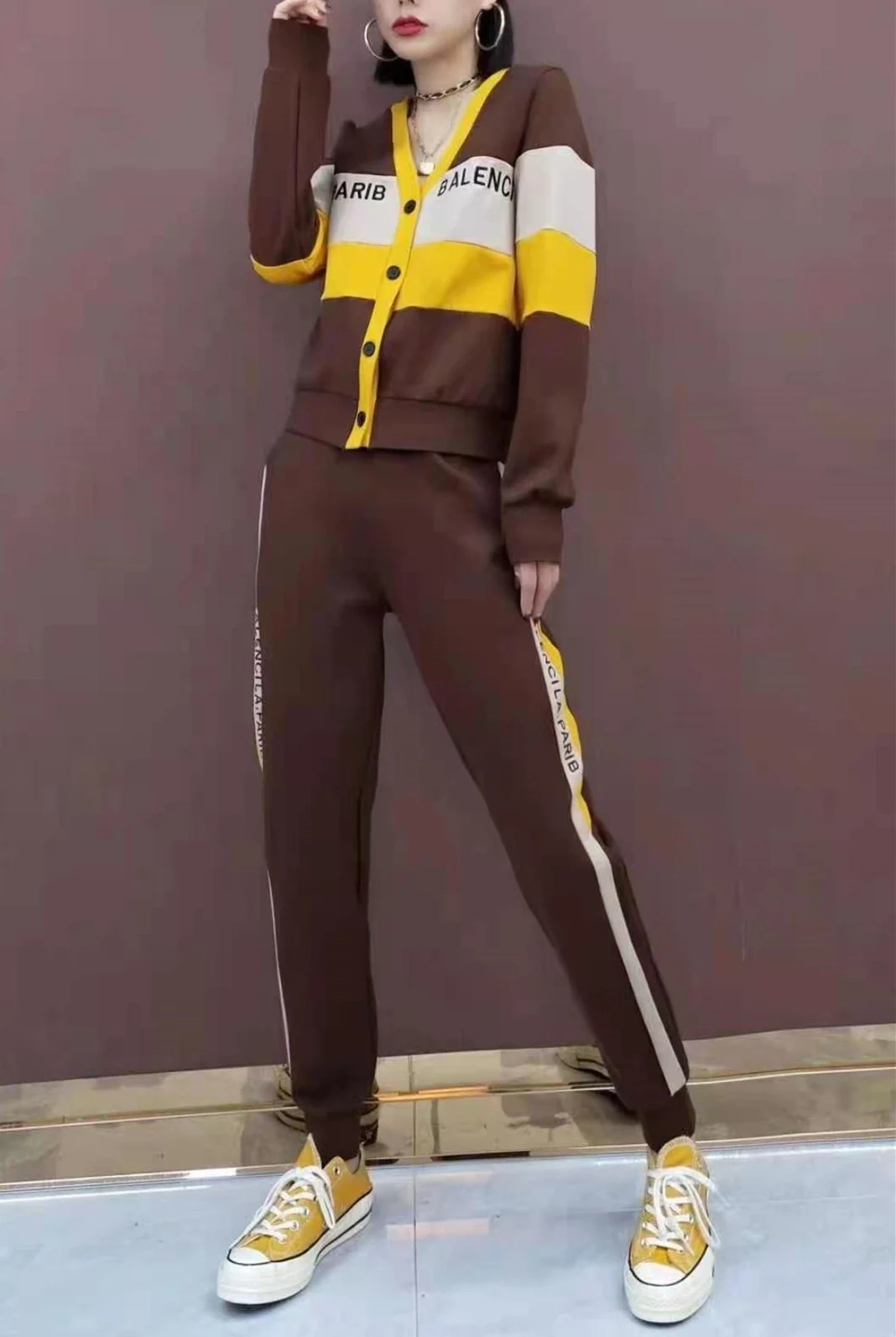 

Fashion women's suit 2021 early spring new sportswear trousers suit casual fashion two-piece suit