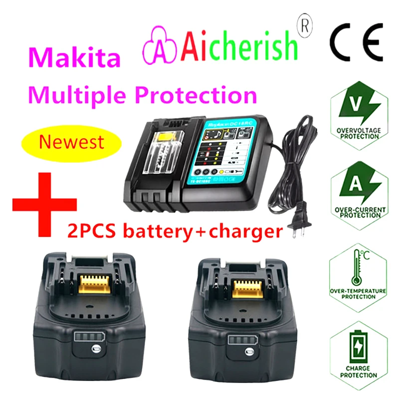 

Latest Upgraded BL1860 Rechargeable Battery 18V 12000mAh Lithium Ion For Makita 18V Battery BL1840 BL1850 BL1830 BL1860B LXT400