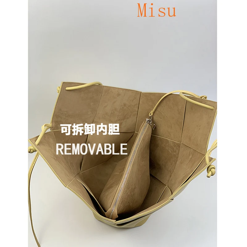 

2021 Herald Fashion Trend Large Capacity Brand Luxury Designer Weaving Process Genuine Leather Shopper Shoulder Bags for Women