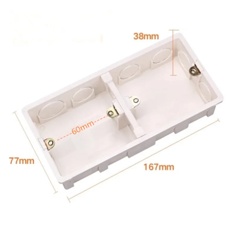 Двухрядный переключатель panelc скрытая коробка нижняя встроенный тип 86 панель