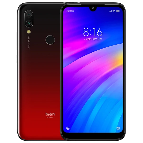 Глобальный Встроенная память Xiaomi Redmi 7 4GB 64GB Смартфон Snapdragon 632 Octa Core 6,26 дюйма, разрешение Full Экран 12MP Камера 4000 мА/ч, Батарея Redmi7 - Цвет: Red