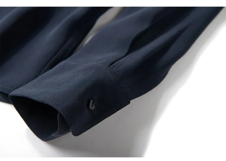 Женская Офисная рубашка с длинным рукавом толстая блузка из натурального шелка 30