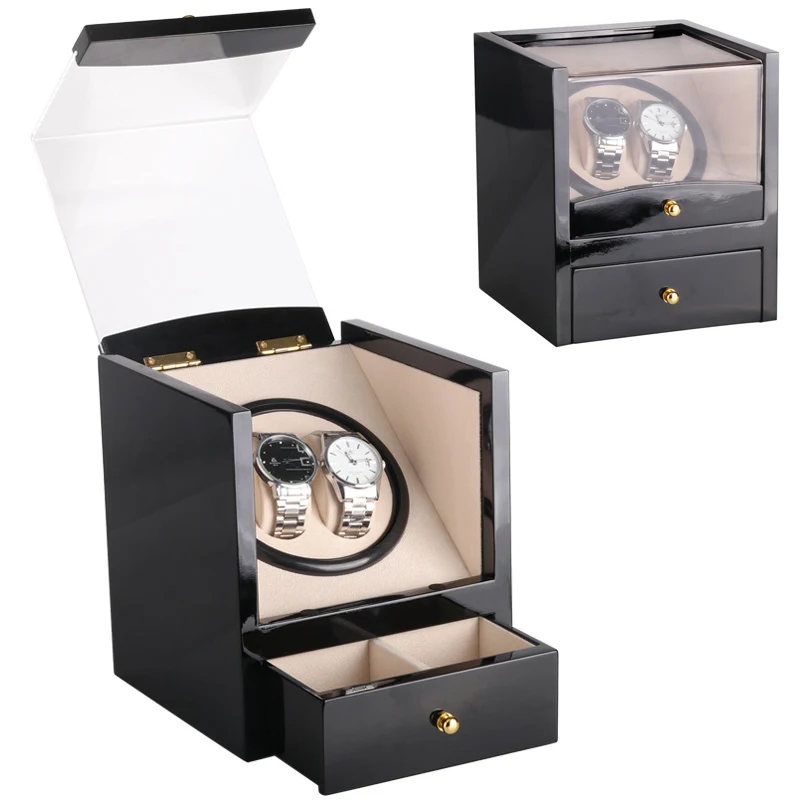 Luxury Electric Shaker Watch Winder Storage Box Mechanical Watch Display Box Single Motor Box Automatic Winding Collection Box