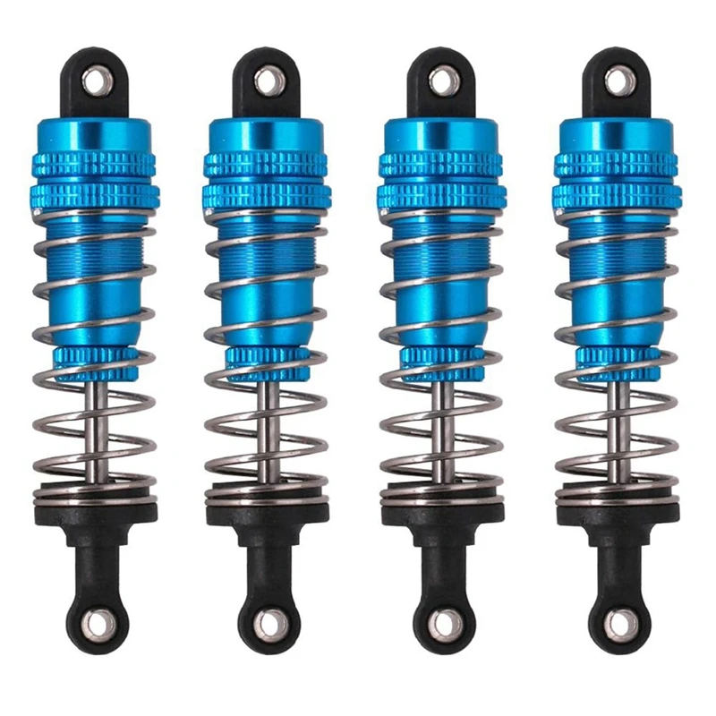 

2set For WLtoys 1:14 144001 Metal Steering Swing Arm Base C Rear Hub Seat Pull Rod Shock Absorber,Blue & Red