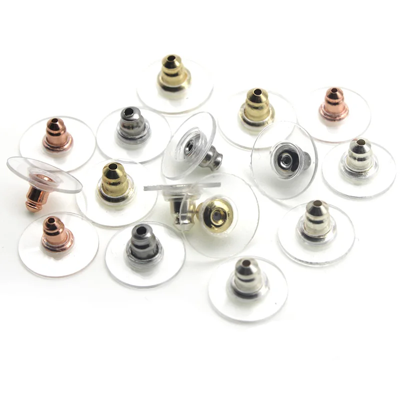 

50pcs/lot 11mm Stainless Steel Earring Backs Stopper Earnuts Stud Earring Back Supplies For Jewelry DIY Jewelry Findings Making