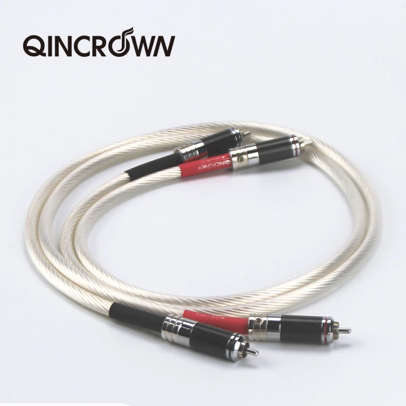 Par 5nocc уникальный кристалл серебра + wbt ouro rca разъем 2rca для аудиокабель дома театра